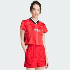 Adidas red tiro crop jersey top shirt colorblock soccer ⚽️ Olympics